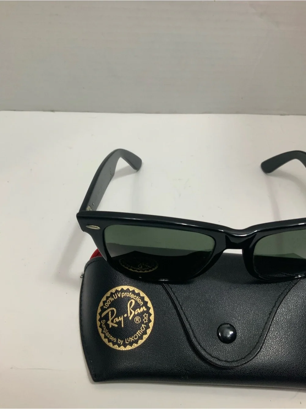 Vintage B&L Ray Ban Wayfarer II Sunglasses L1724 WOAS Black Frame G-15 Case USA